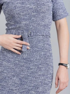 Blue Tweed Vitti Sheath Dress<agnès b. Store