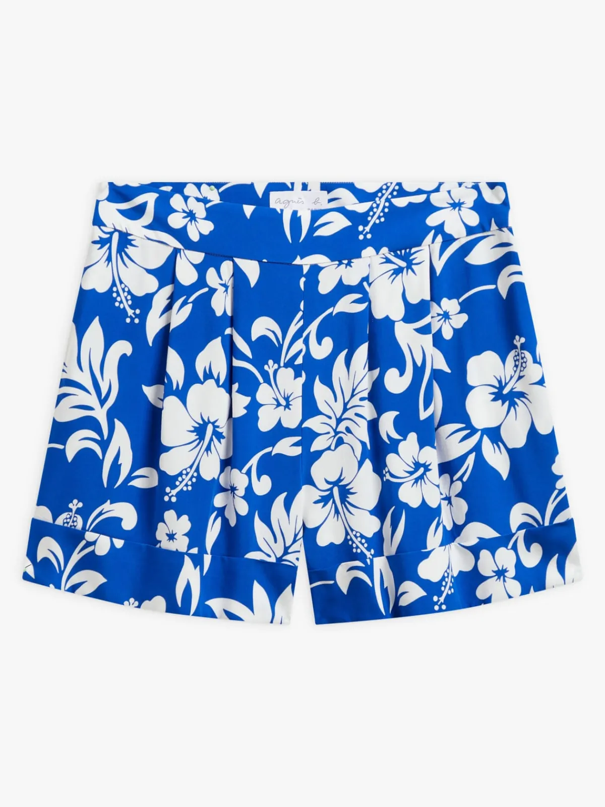 Blue Viscose Polynesian Print Cerise Culotte Skirt<agnès b. Store
