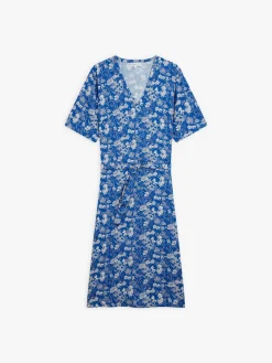 Blue Voile Flower Print Dress<agnès b. Discount