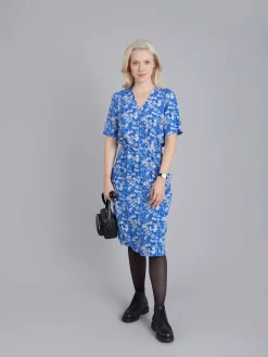 Blue Voile Flower Print Dress<agnès b. Discount