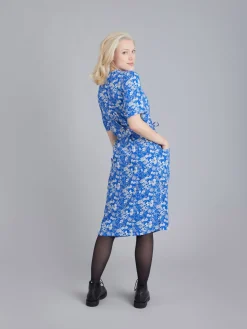 Blue Voile Flower Print Dress<agnès b. Discount