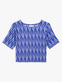 Blue Wave Print Top<agnès b. Cheap