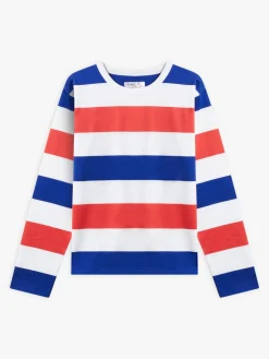 Blue, White And Red Cotton Striped New Cool T-shirt<agnès b. Sale