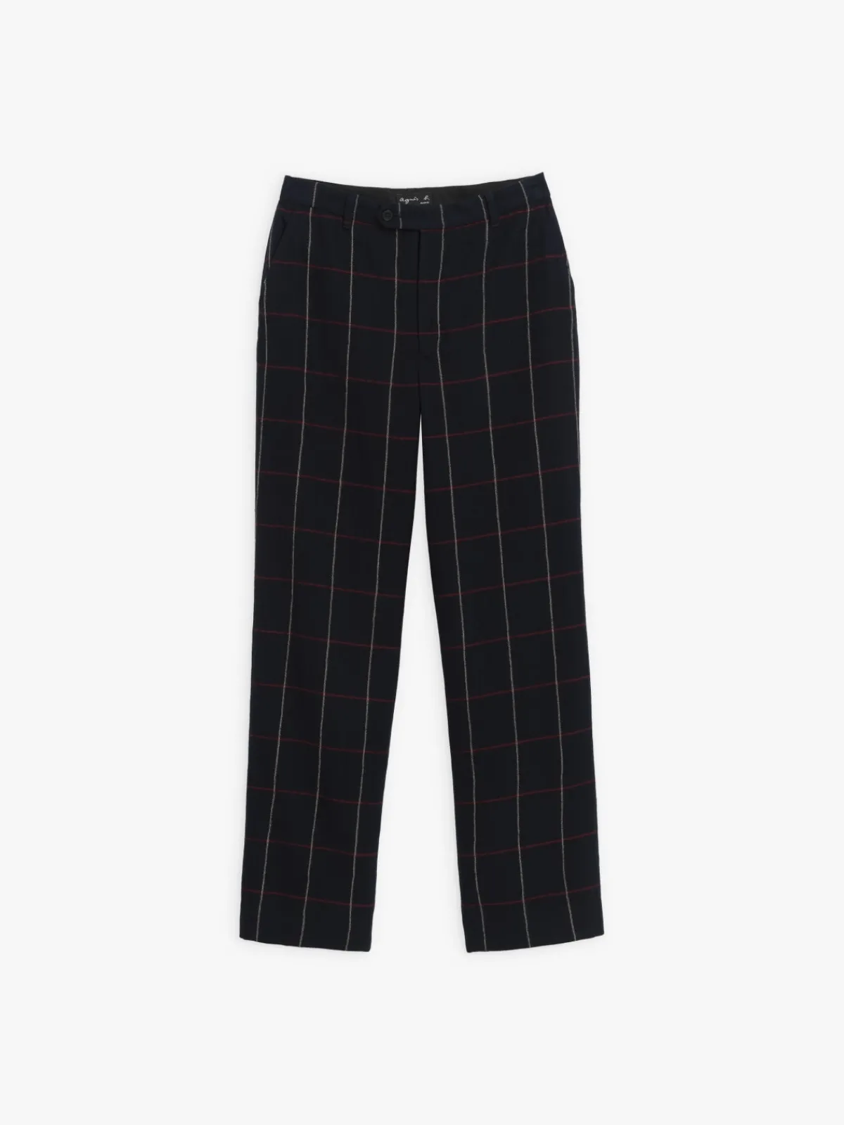 Blue Wool Garçon Checked Pants<agnès b. Hot