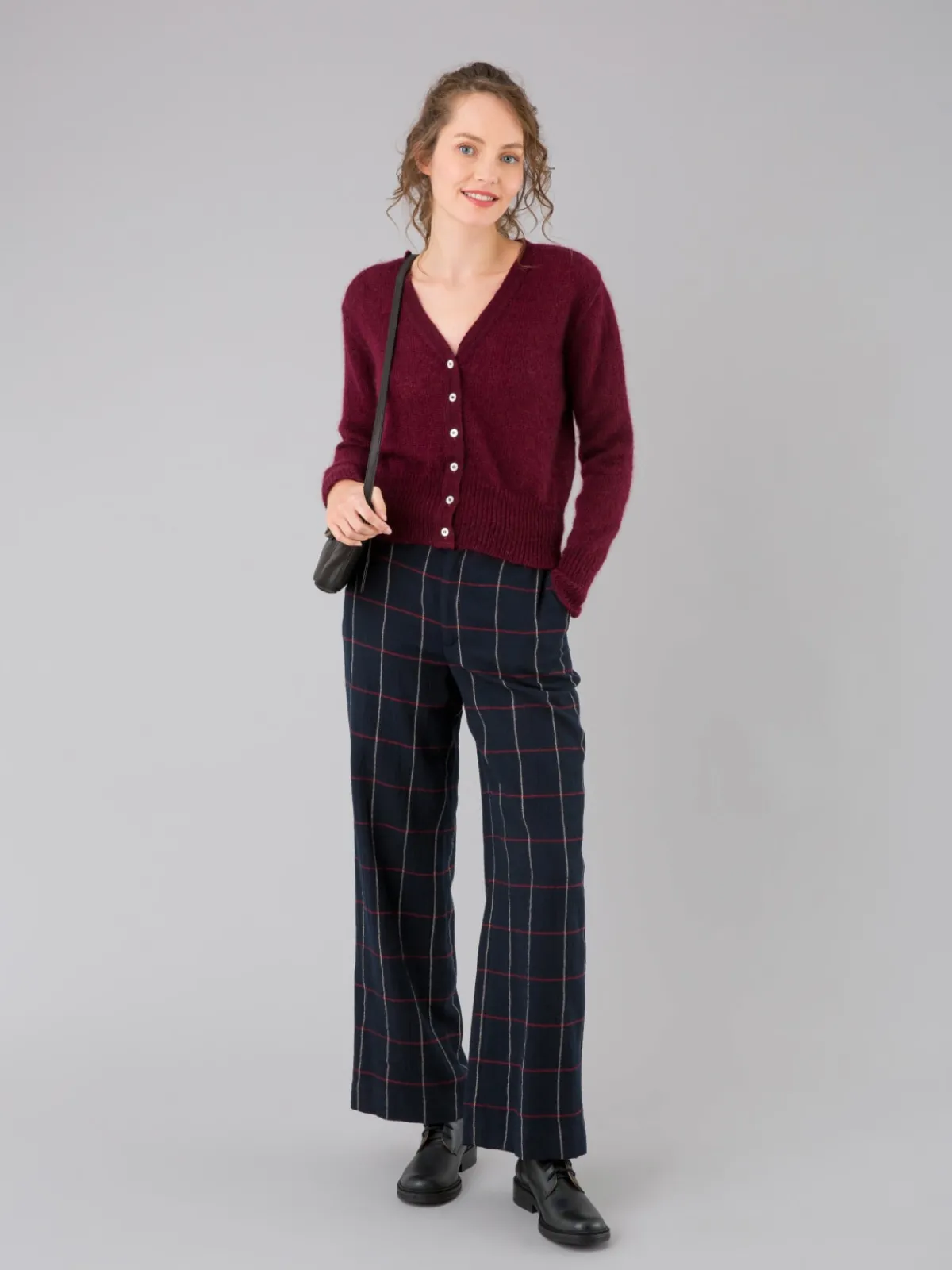 Blue Wool Garçon Checked Pants<agnès b. Hot
