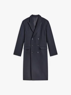Blue Wool Twill Coat<agnès b. Cheap