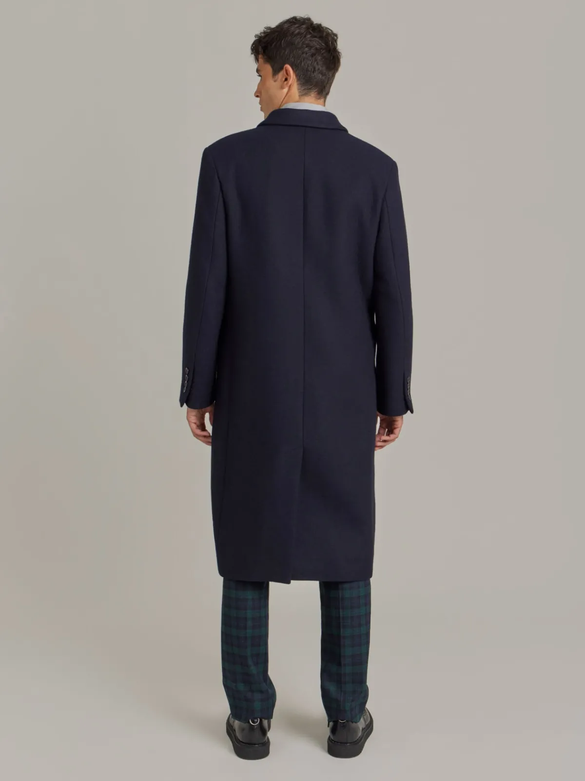Blue Wool Twill Coat<agnès b. Cheap
