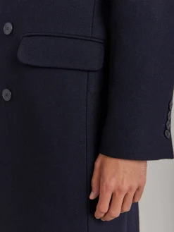 Blue Wool Twill Coat<agnès b. Cheap