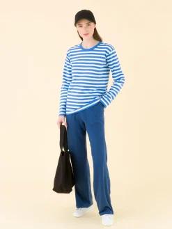 Blue Work Linen Jersey Pants<agnès b. Shop