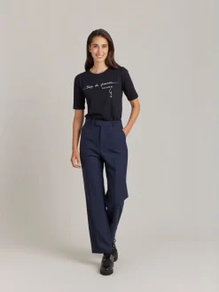 Blue Worsted Wool Ameline Pants<agnès b. Shop