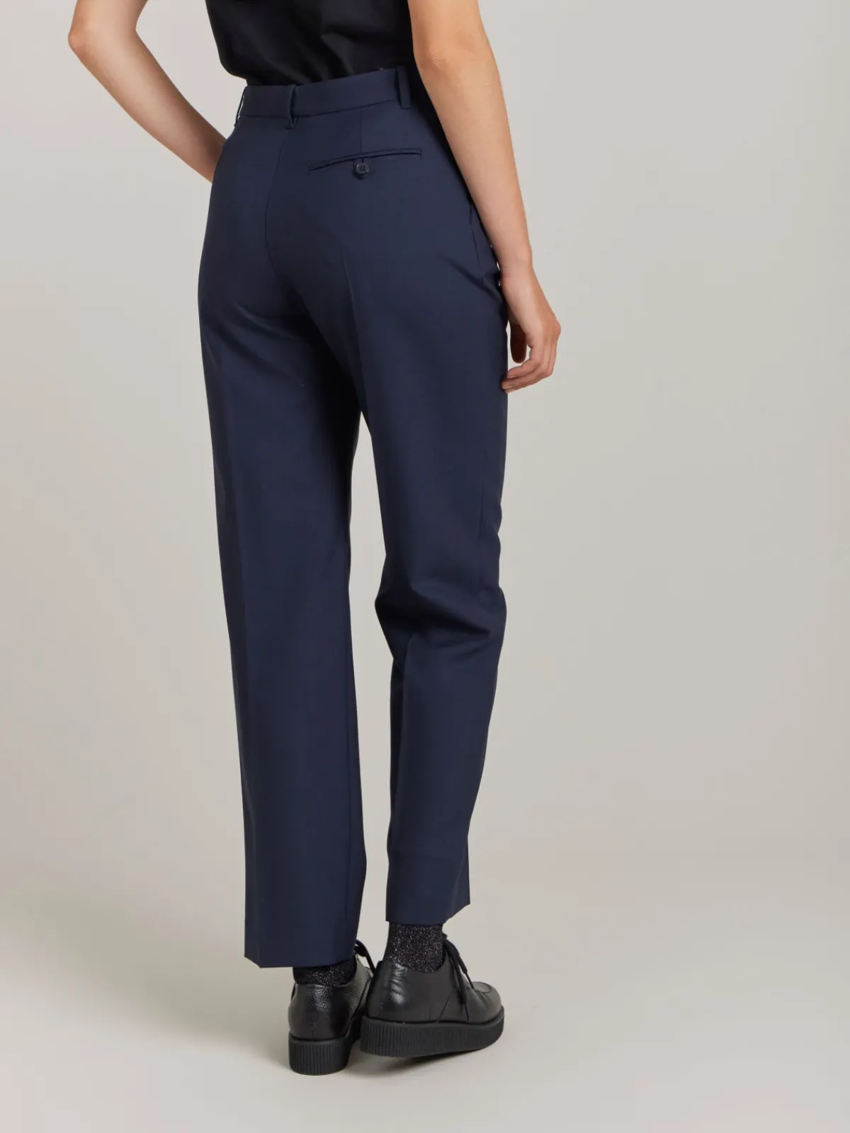 Blue Worsted Wool Ameline Pants<agnès b. Shop