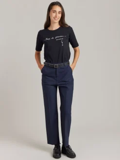 Blue Worsted Wool Ameline Pants<agnès b. Shop
