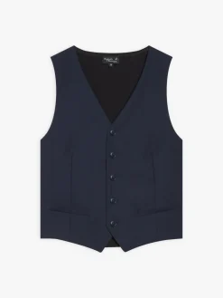 Blue Worsted Wool Vest<agnès b. Outlet