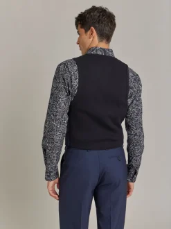 Blue Worsted Wool Vest<agnès b. Outlet