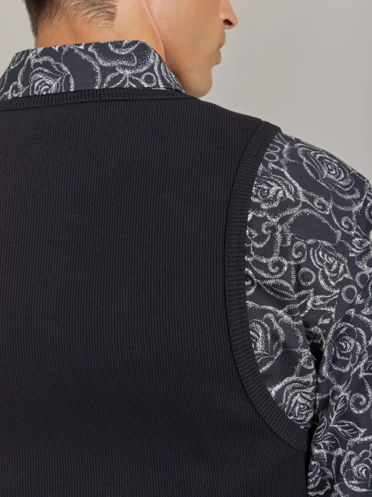 Blue Worsted Wool Vest<agnès b. Outlet