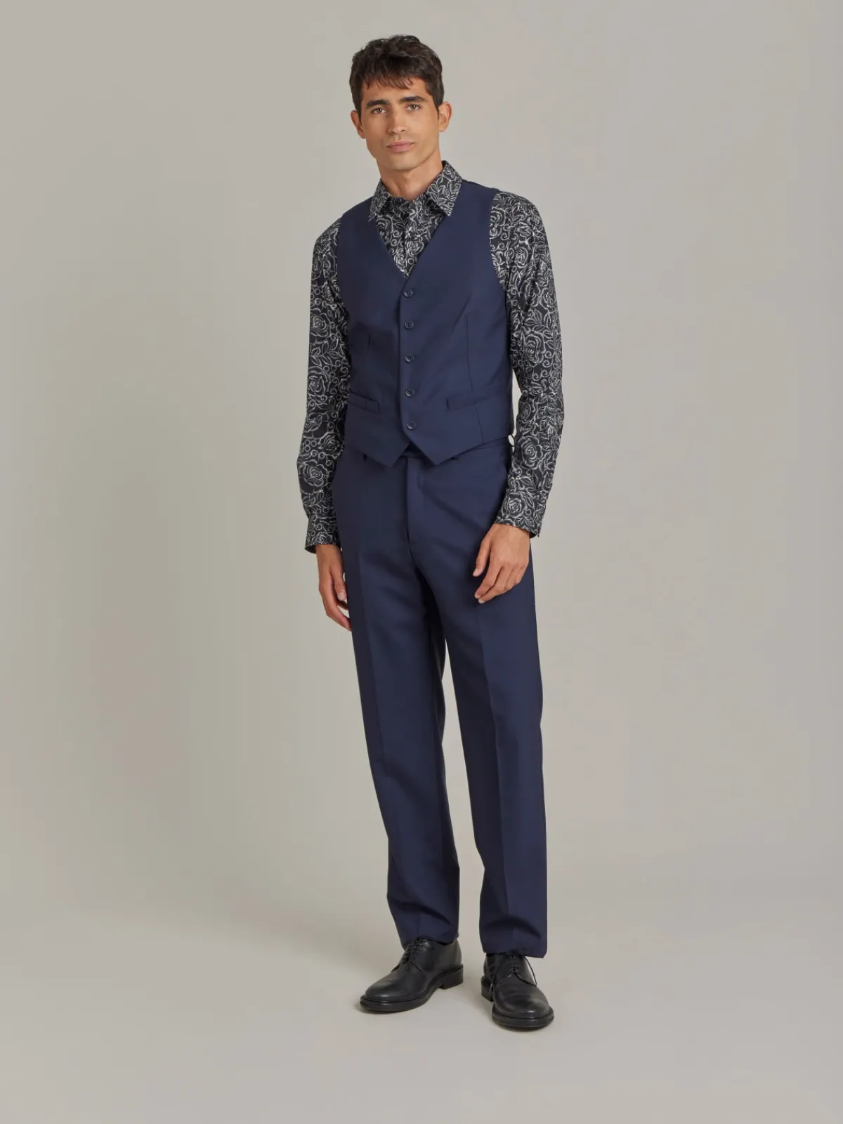 Blue Worsted Wool Vest<agnès b. Outlet