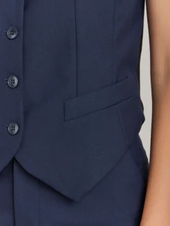 Blue Worsted Wool Vivien Vest<agnès b. Outlet