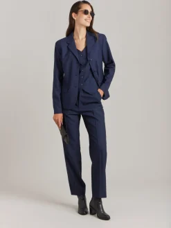 Blue Worsted Wool Vivien Vest<agnès b. Outlet
