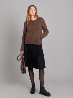 Brown Cashmere Zip Pocket Cardigan<agnès b. Store