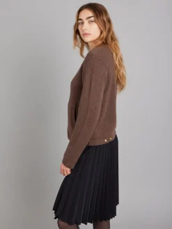 Brown Cashmere Zip Pocket Cardigan<agnès b. Store
