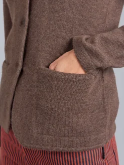 Brown Clifford Cashmere Jacket<agnès b. Cheap