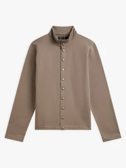 Brown Cotton Fleece New Yvan Cardigan<agnès b. New