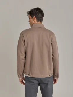 Brown Cotton Fleece New Yvan Cardigan<agnès b. New