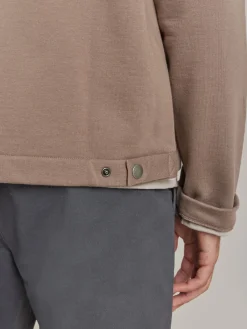 Brown Cotton Fleece New Yvan Cardigan<agnès b. New