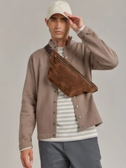Brown Cotton Fleece New Yvan Cardigan<agnès b. New