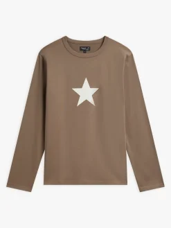 Brown Cotton New Coulos T-shirt With Star<agnès b. Fashion
