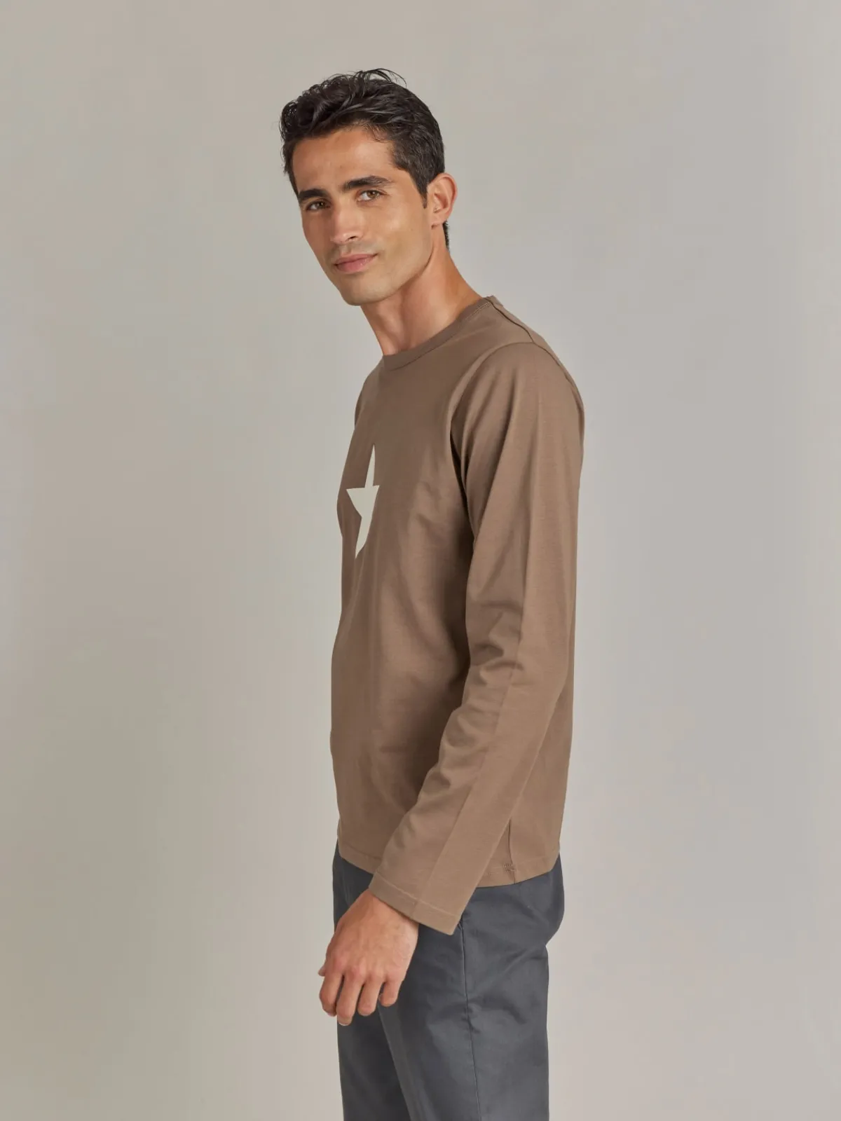 Brown Cotton New Coulos T-shirt With Star<agnès b. Fashion