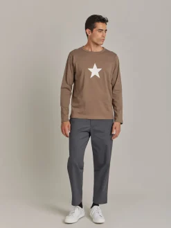 Brown Cotton New Coulos T-shirt With Star<agnès b. Fashion