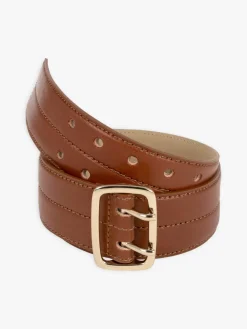 Brown Dipped Lambskin Charlie Belt<agnès b. Shop