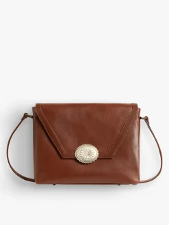 Brown Lambskin Dakota Messenger Bag<agnès b. Sale