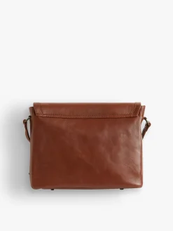 Brown Lambskin Dakota Messenger Bag<agnès b. Sale
