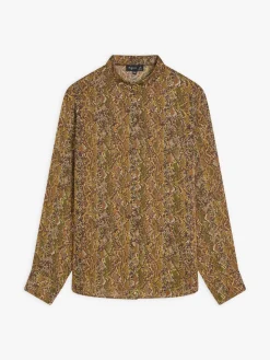 Brown Snakeskin Print Shirt<agnès b. Cheap