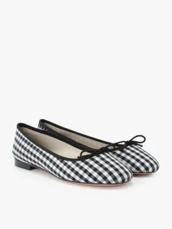 Cotton Gingham Bettina Ballet Flats<agnès b. Flash Sale