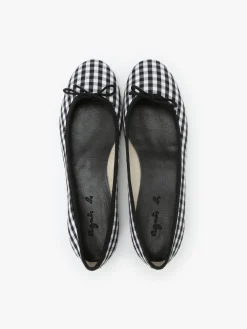 Cotton Gingham Bettina Ballet Flats<agnès b. Flash Sale