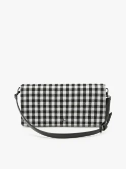 Cotton Gingham Print Clutch<agnès b. New