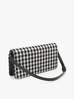 Cotton Gingham Print Clutch<agnès b. New