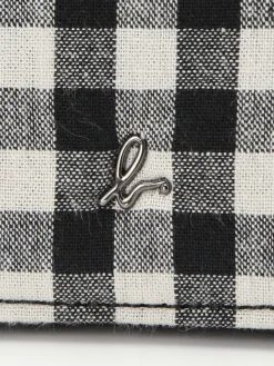 Cotton Gingham Print Clutch<agnès b. New