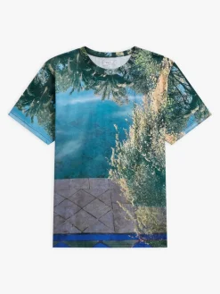 Cotton Reflet (reflection) Photo Print Mark T-shirt<agnès b. Discount