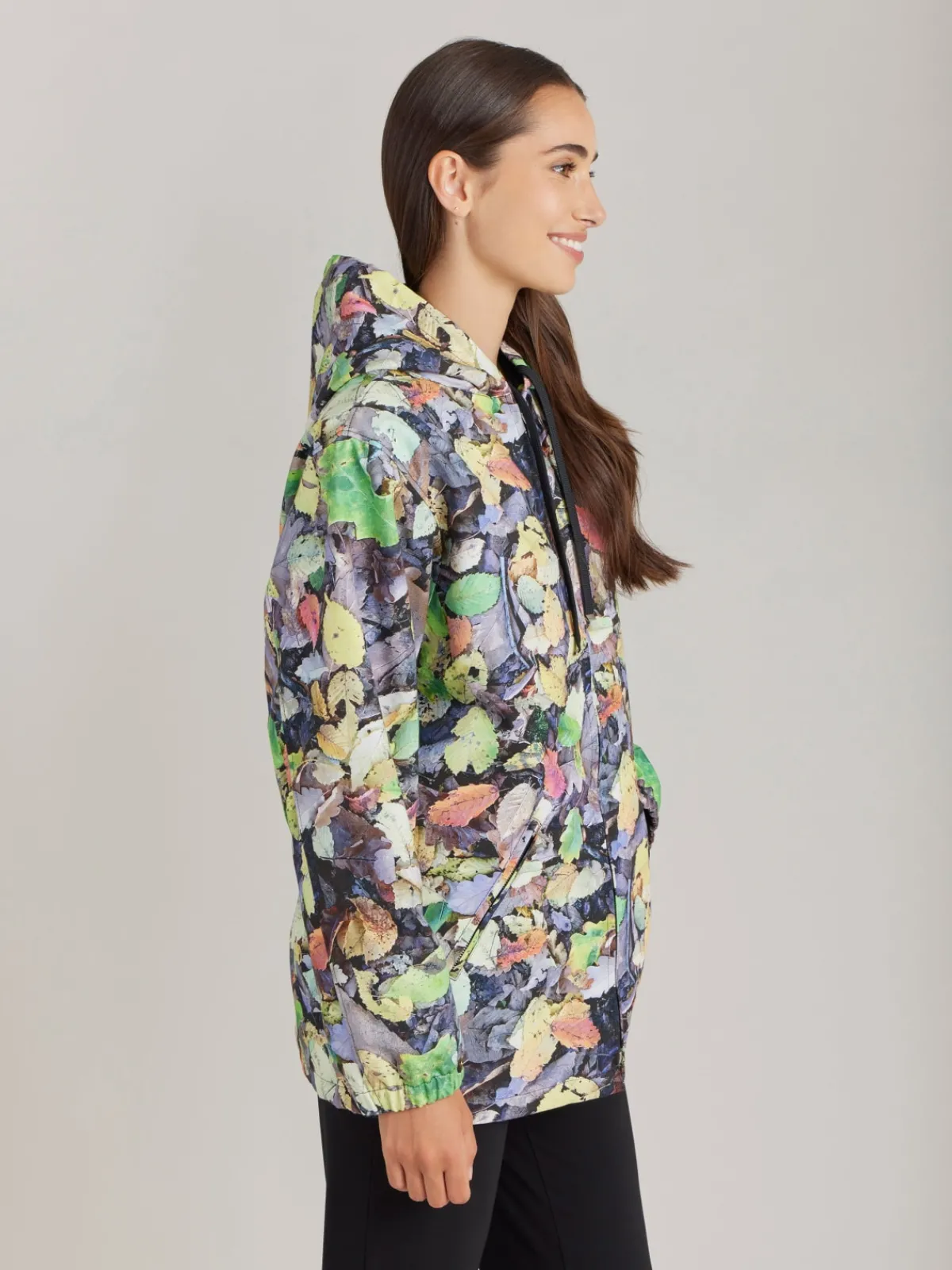Cotton Werni Leaf Print Parka<agnès b. New