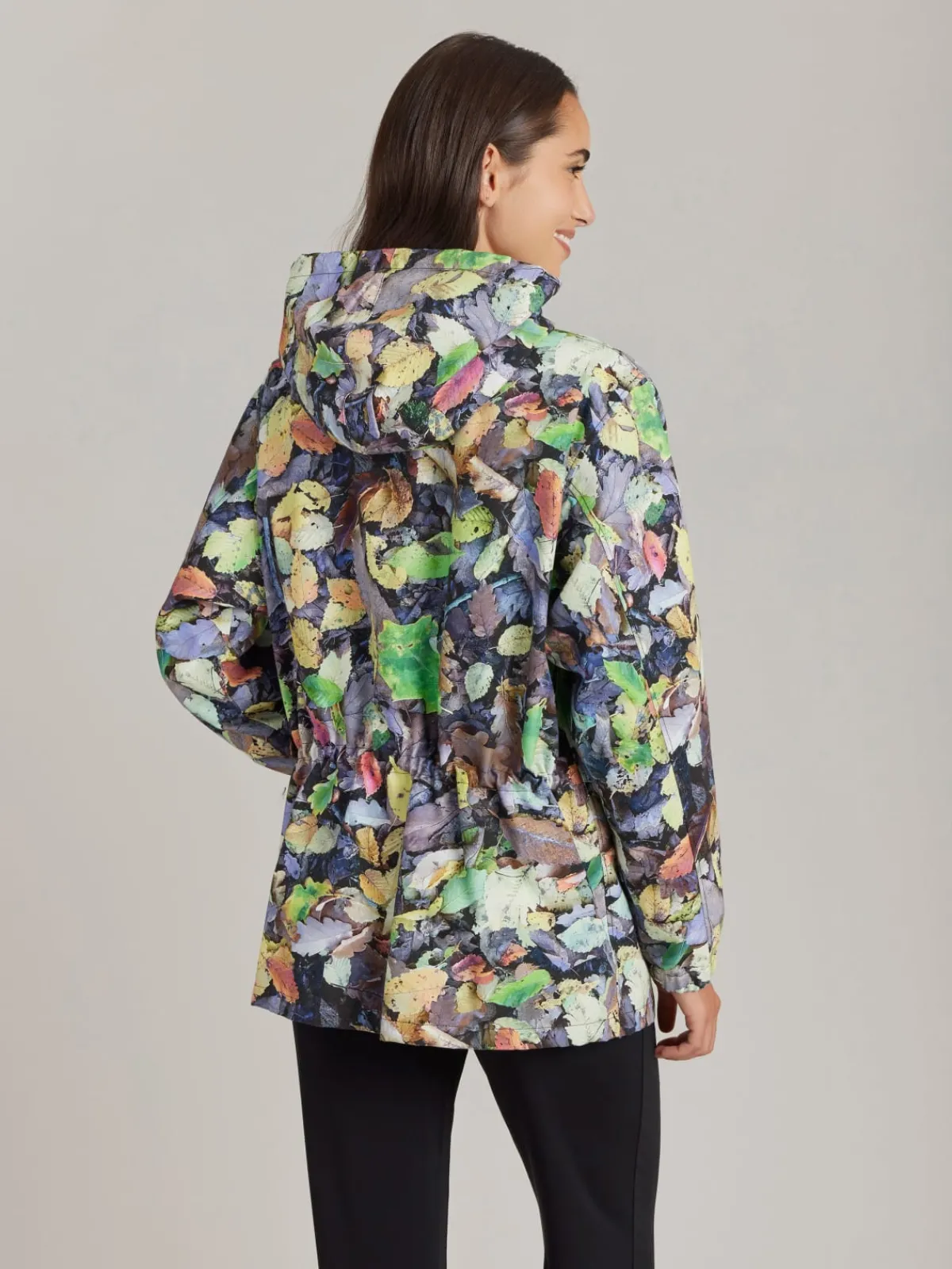 Cotton Werni Leaf Print Parka<agnès b. New