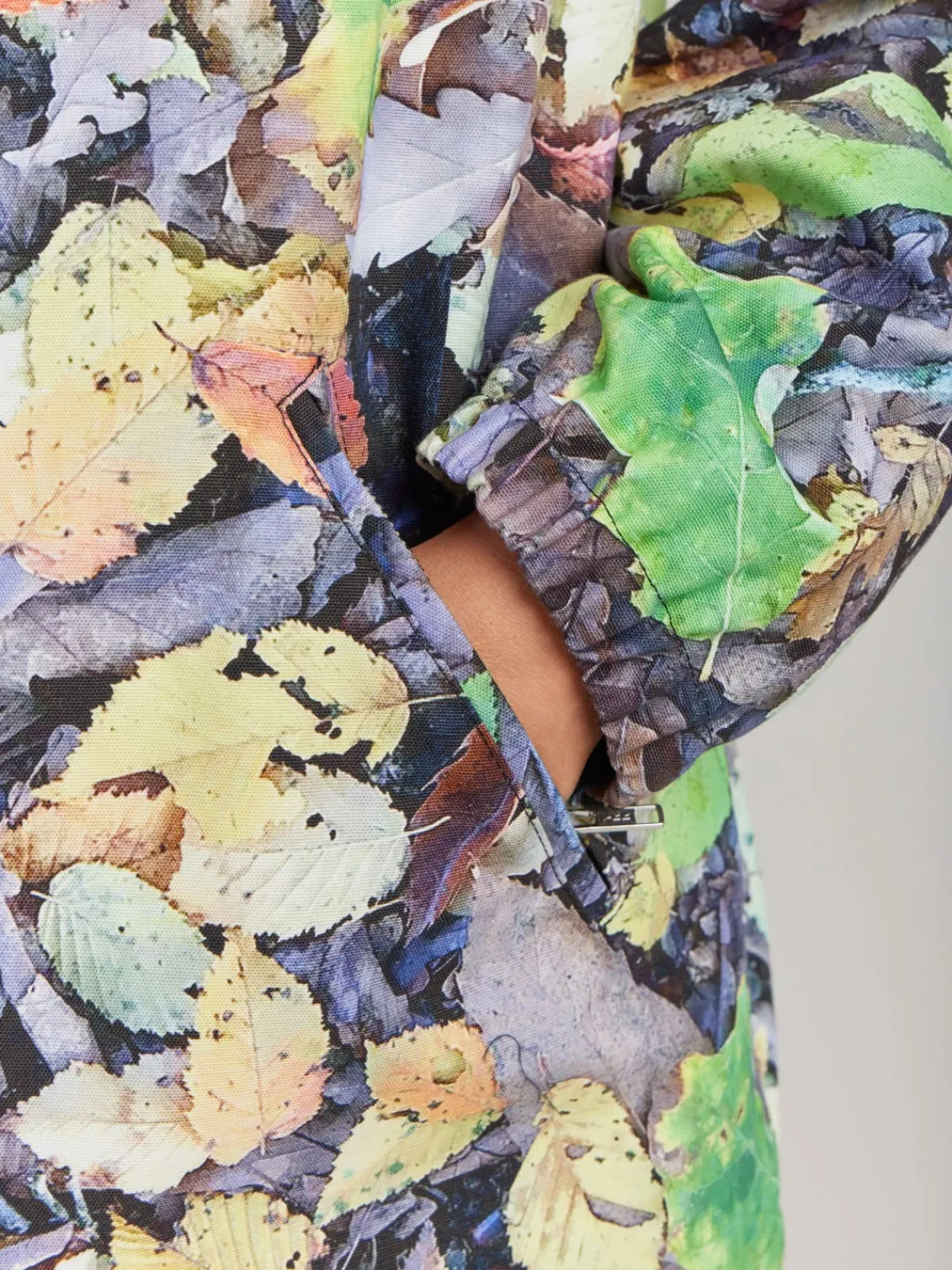 Cotton Werni Leaf Print Parka<agnès b. New