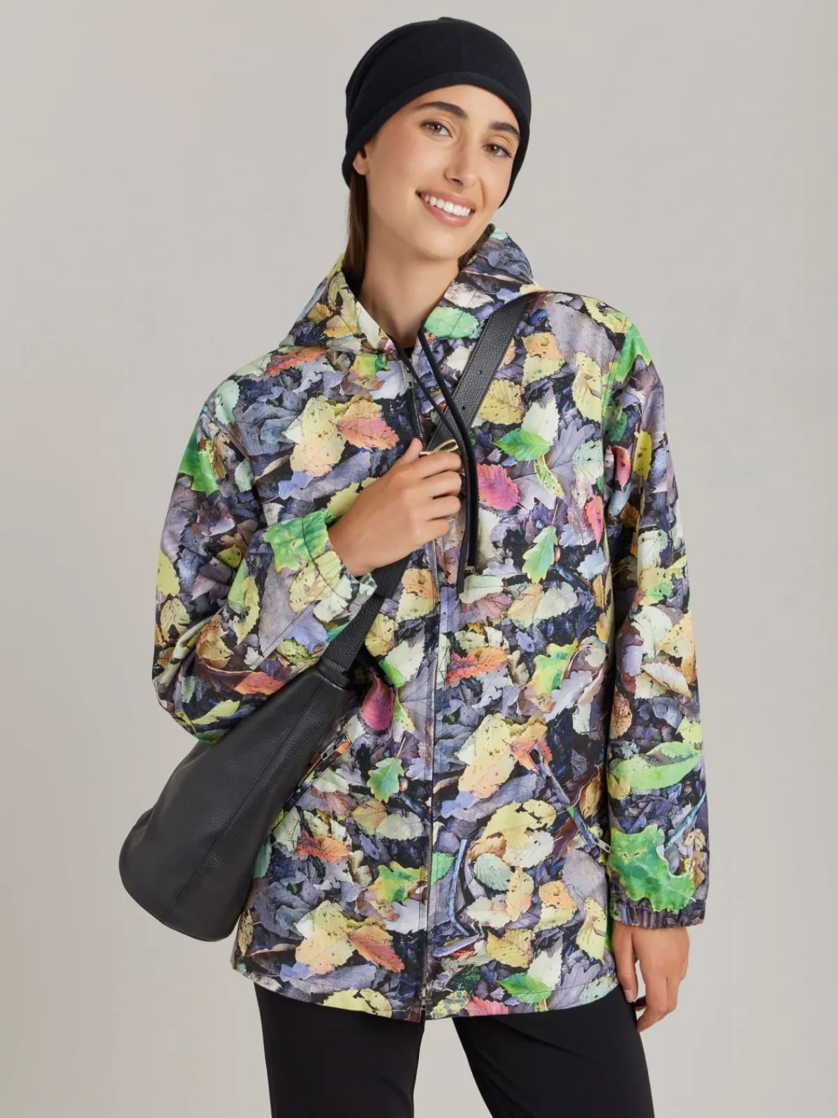 Cotton Werni Leaf Print Parka<agnès b. New