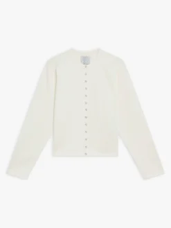 Cream Organic Cotton Snap Cardigan<agnès b. Cheap