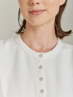 Cream Organic Cotton Snap Cardigan<agnès b. Cheap