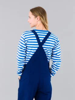 Dark Blue Cotton Canvas Jardinier Overalls<agnès b. Cheap