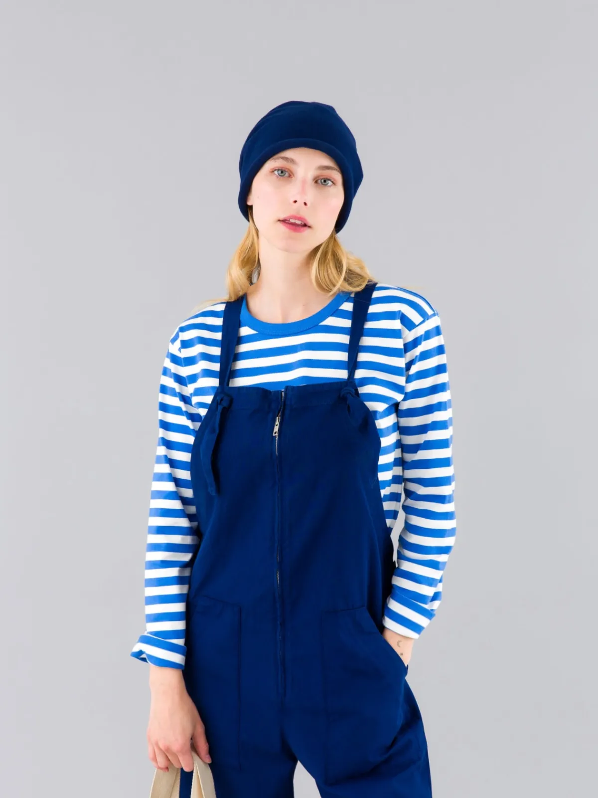 Dark Blue Cotton Canvas Jardinier Overalls<agnès b. Cheap